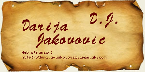 Darija Jakovović vizit kartica